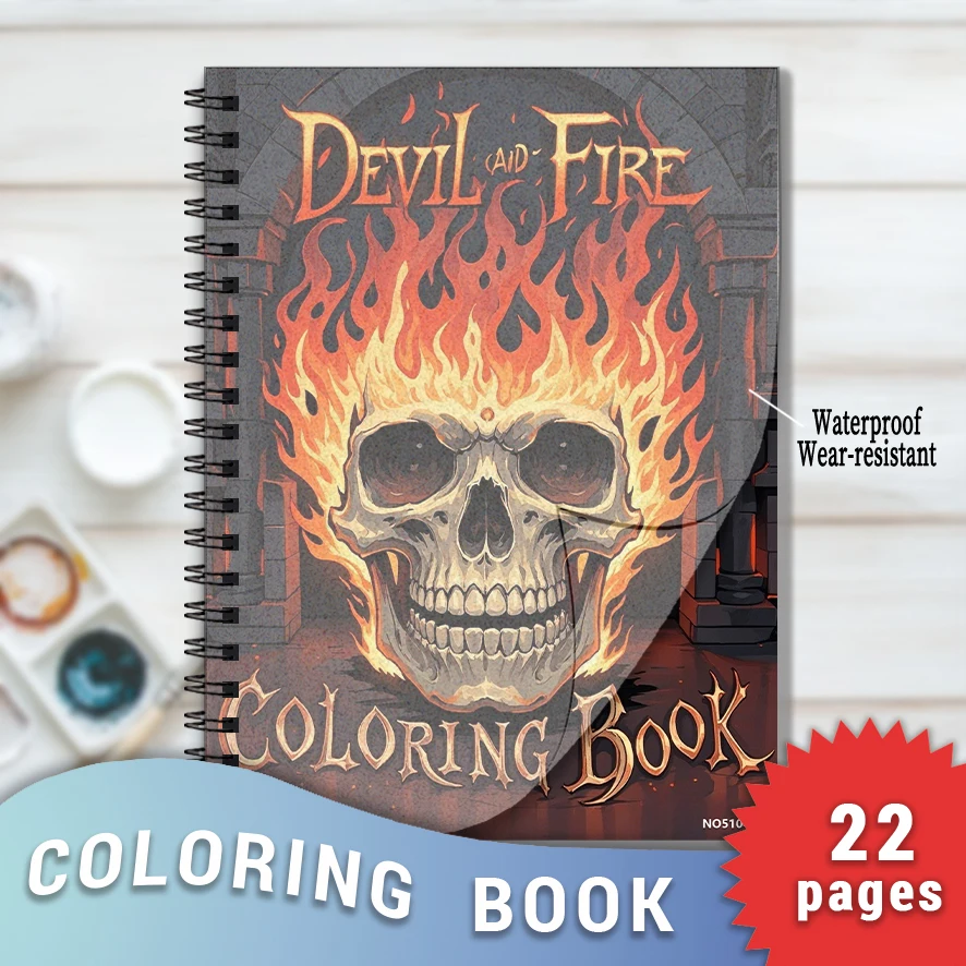 Skullture Adult Coloring Book - 8.3x 11.2 Inch 22 Page Coloring Book - Helps Reduce Stress and Ease Emotions