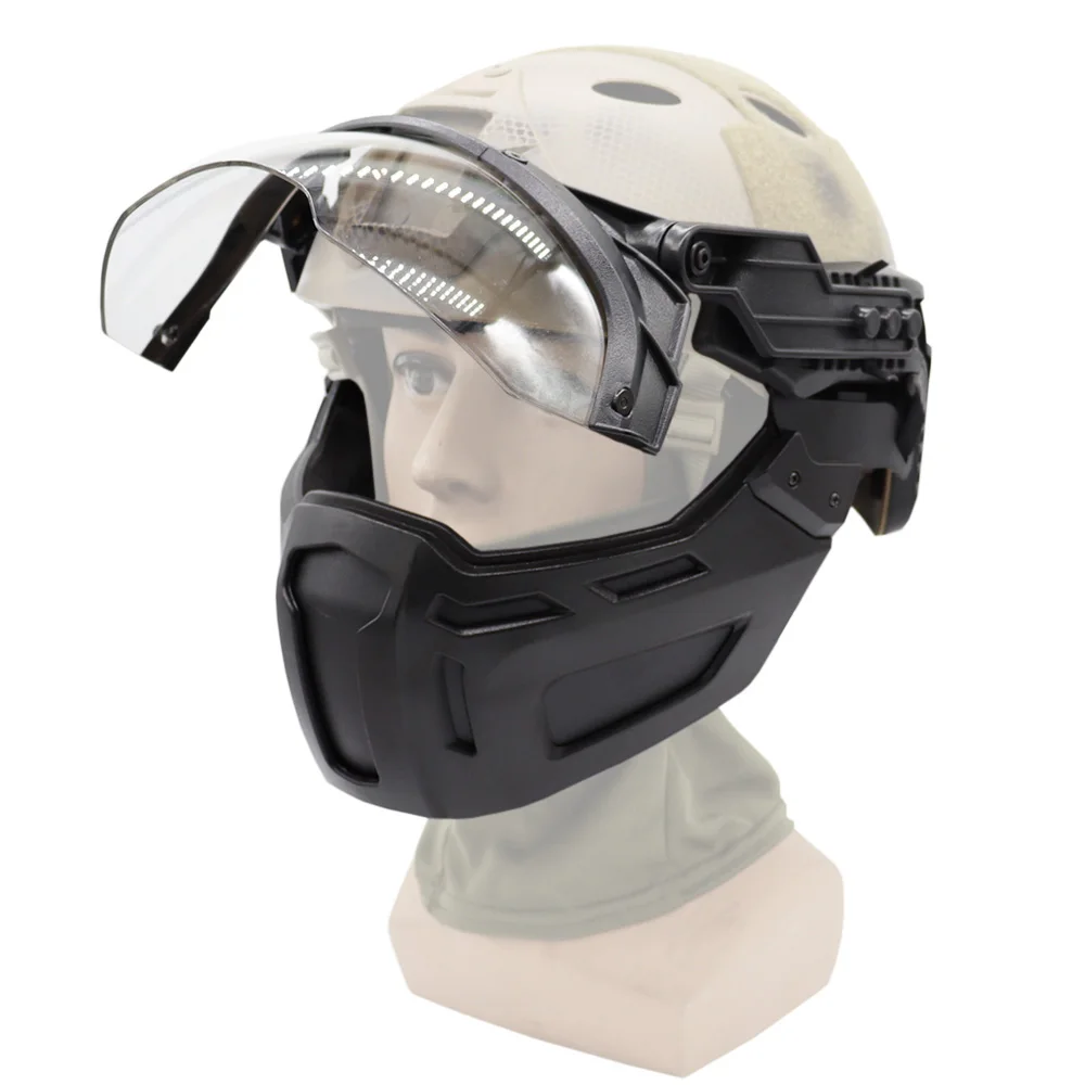 Tactical Half Face Mask For FAST Helmet Airsoft Paintball Mask Hunting Helmet Gear