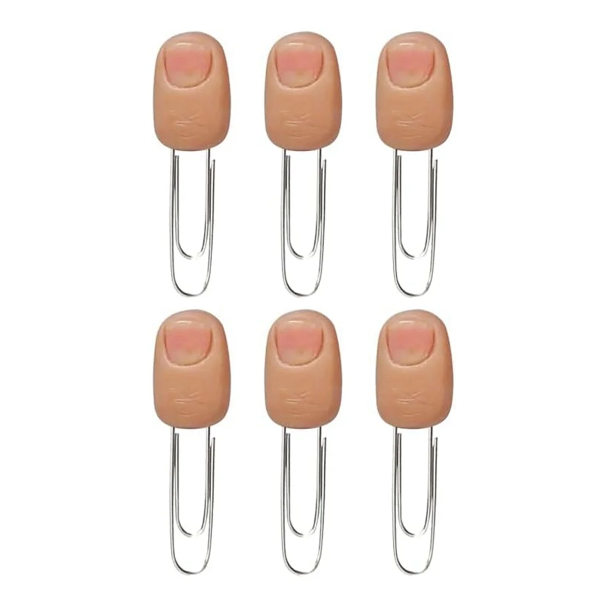 New Realistic Finger Bookmark,Creative Funny Finger Bookmark,Finger Paperclip Bookmark Set,3D Finger Unique Bookmarks 6pcs