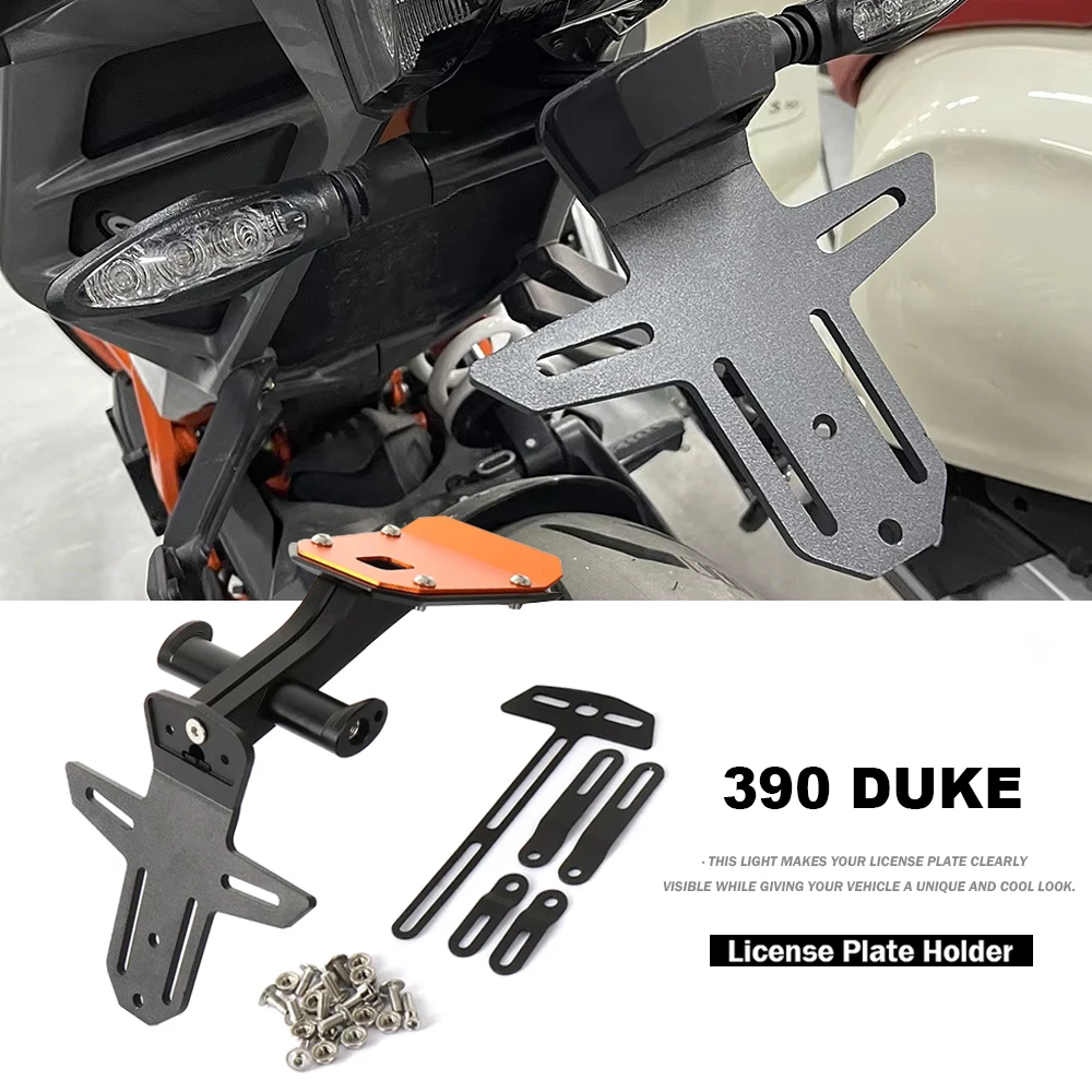 

For 390DUKE 390Duke Duke 390 DUKE 2024 New Motorcycle Rear License Plate Holder Bracket Tail Tidy Fender Eliminator