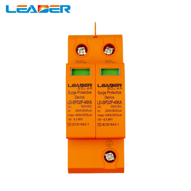 1pcs CE Approved 2P DC 1000V SPD 20-40kA DC Surge Suppressors/ DC Surge Protector for Solar System Protection