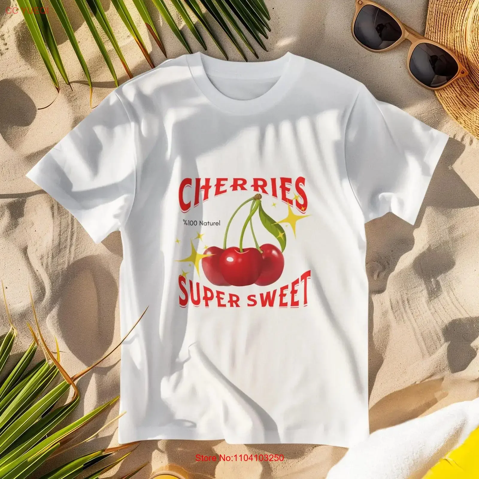 Cherries Super Sweet T Shirt Cute Casual Wear Summer Fashion for Fruit Lovers Perfect Picnics vintage Washed Comfortable homme