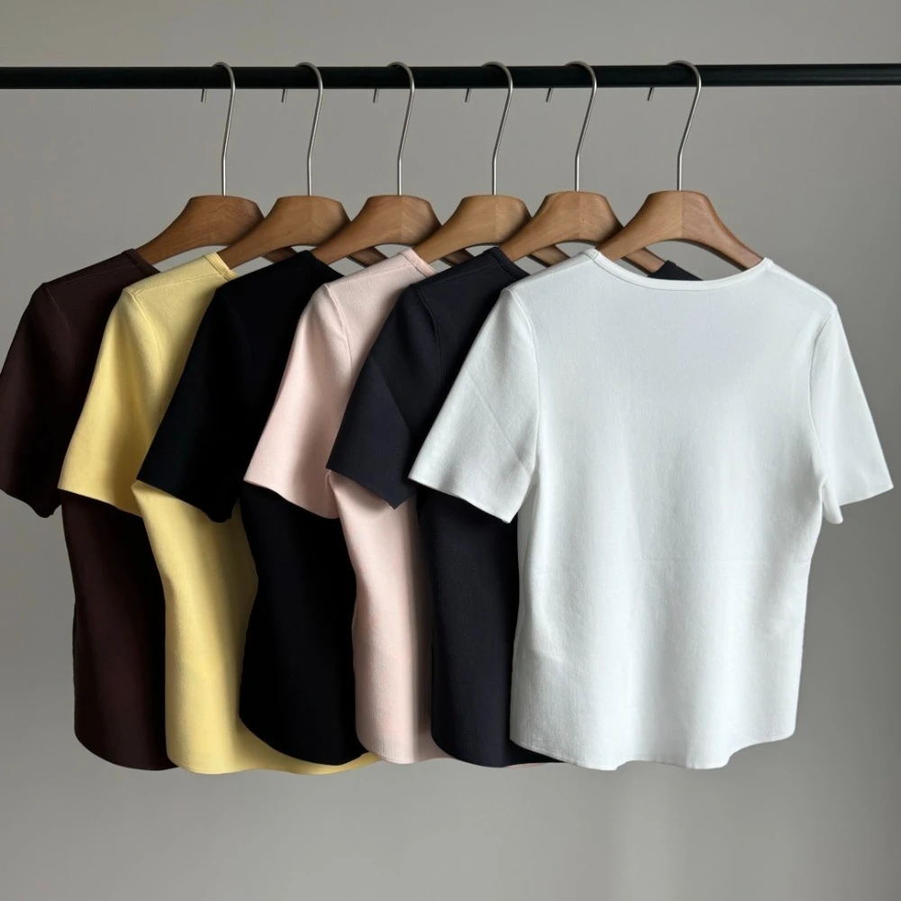 Summber Curved Hem Square Neck Top