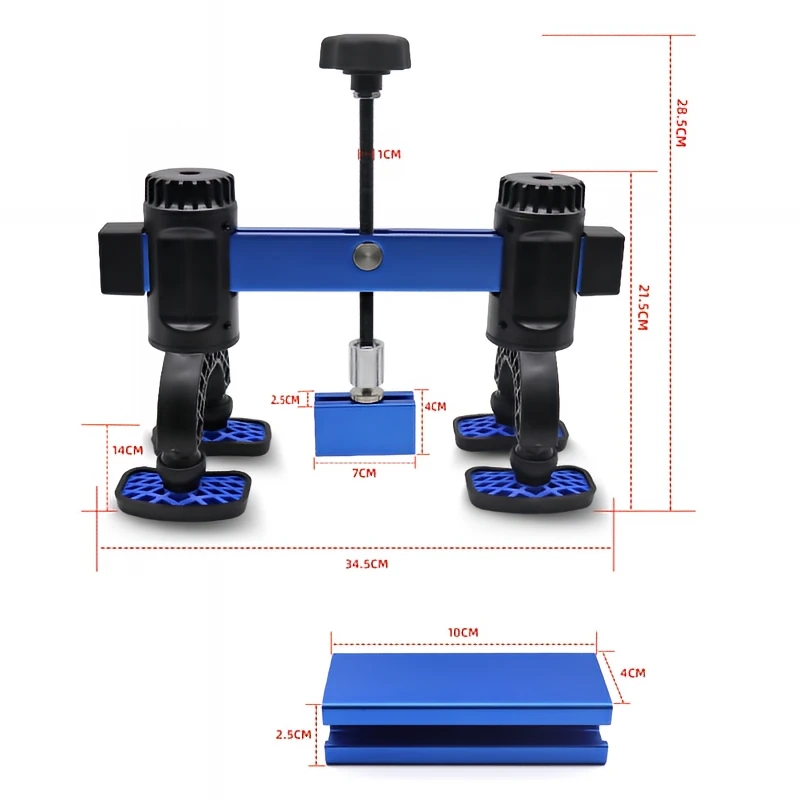 Teckway Repair007 Dent Puller Kit Adjustable Rotating Aluminum Tool for Car Body Paintless Dent Removal