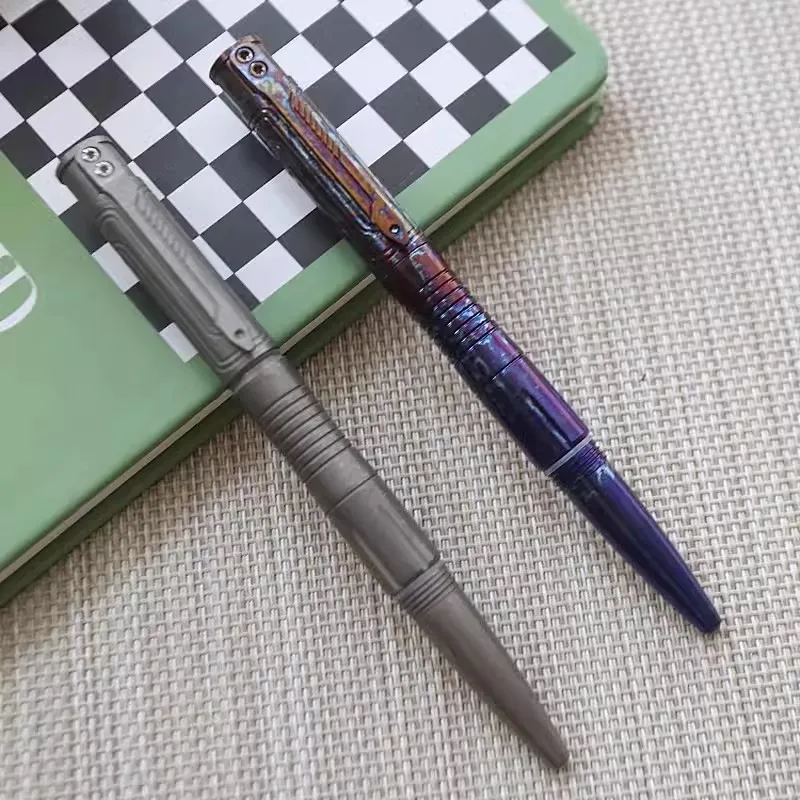 

1pc Titanium Alloy EDC Pen With Writing Multi-functional Portable Tools Pen Business Office Ball Point Pen