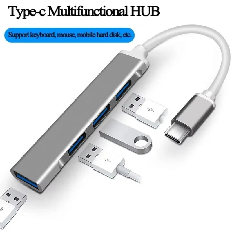 USB 3.0 Hub 4 Port USB Hub High Speed Type C Splitter 5Gbps 4 Ports Multiport HUB USB Adapter For Macbook Computer Accessories