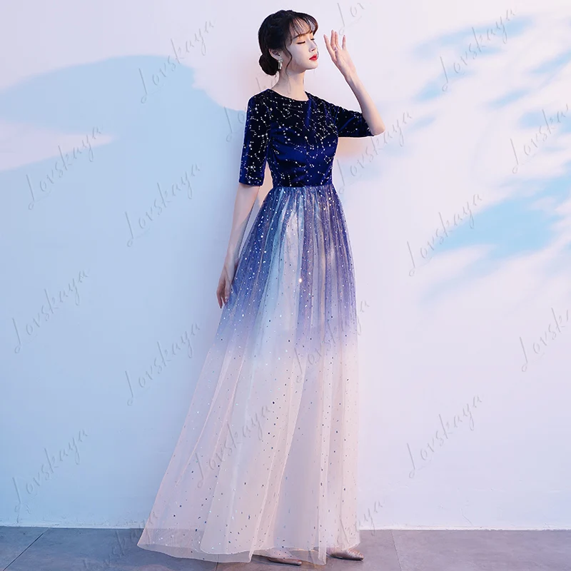 合唱演奏衣装、女子学生詩朗読コンテスト用ロングドレス、合唱団衣装、エレガントなフォーマルドレス