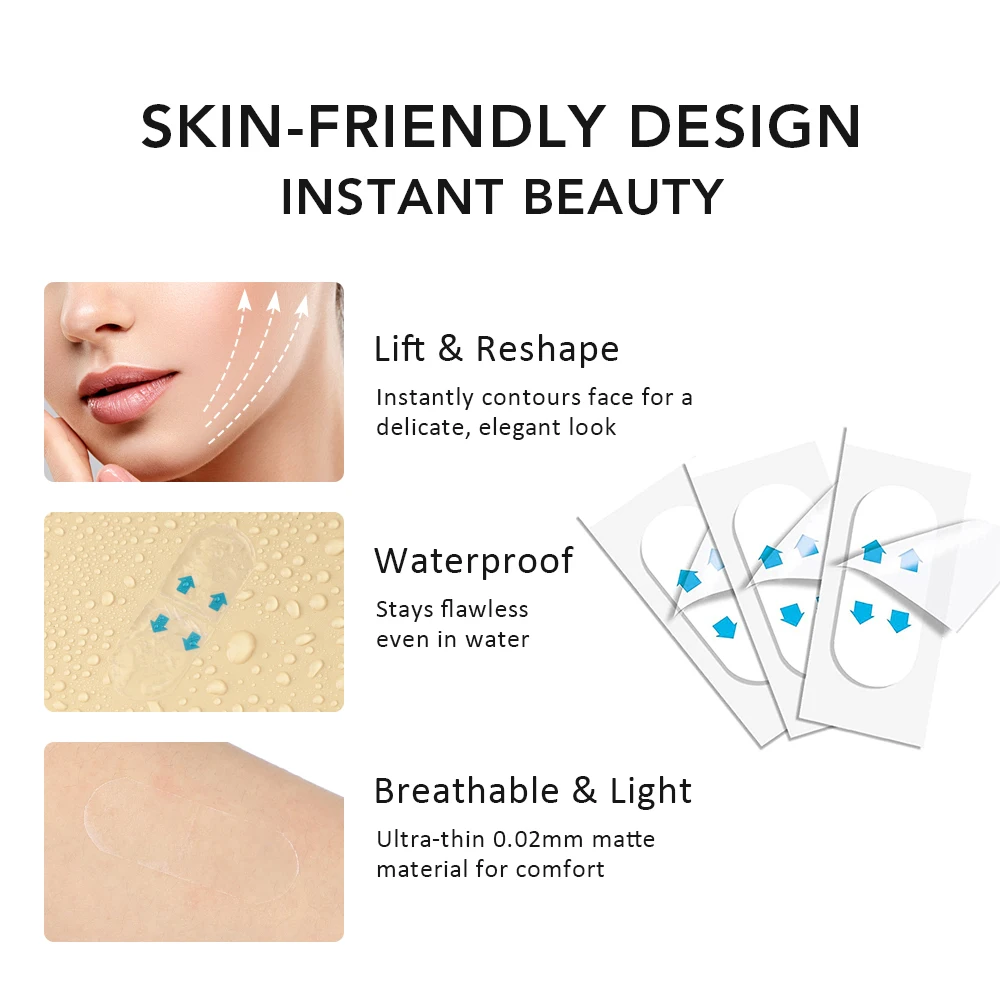 80/160/Stuks Face Neck Lift Tapes Onzichtbare Face Lift Sticker Rimpel Verwijderen Stickers Draai Kin Vervagen Fijne Lijntjes Vorm V-vormige