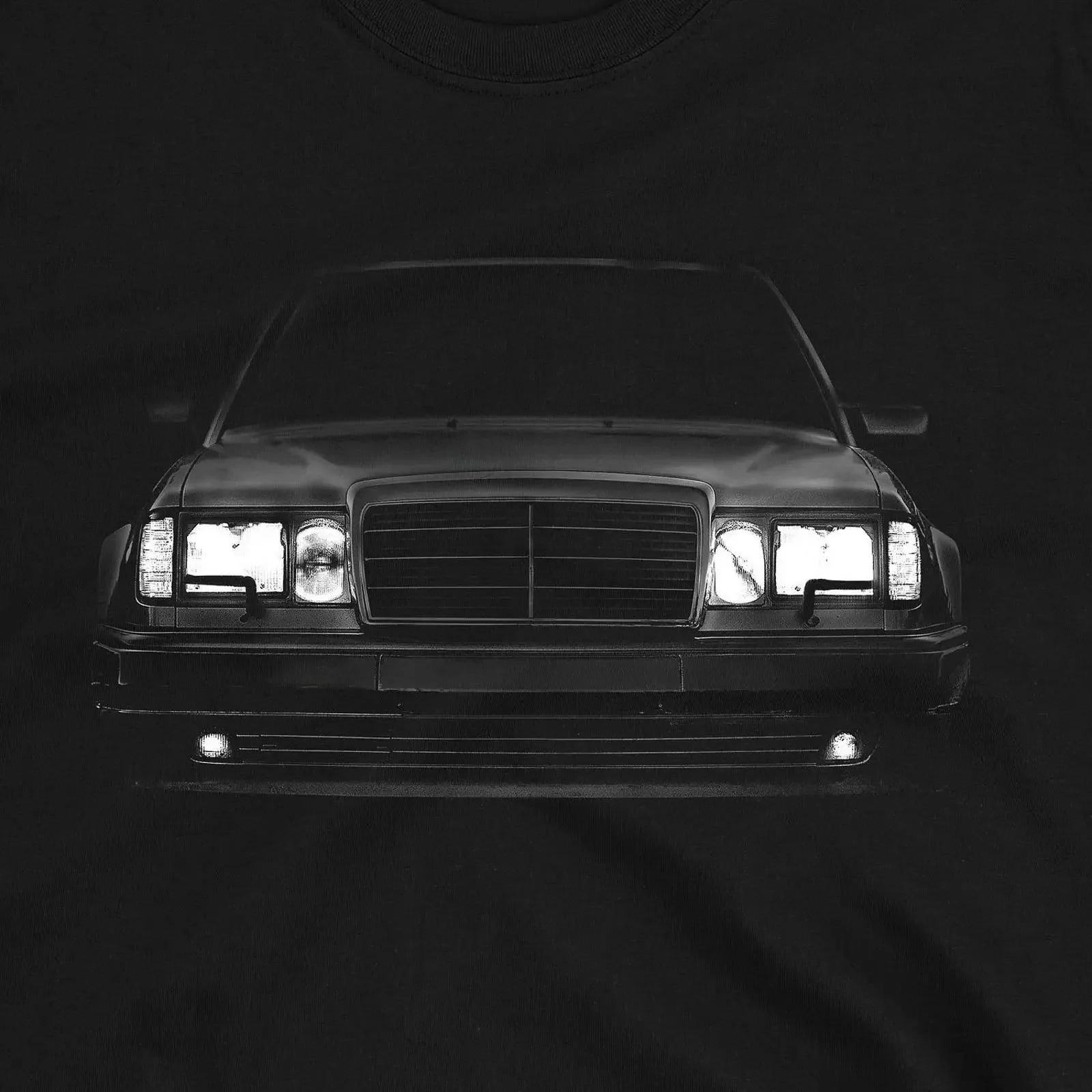 W124 Classic Deutsche Auto Headlights Glow T Shirt 100 Cotton vintage Washed streetwear Stylish Slightly Soft designer clothes