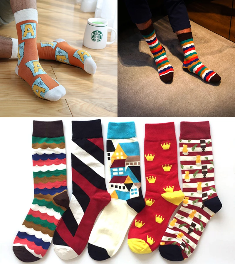 Britischen stil männer baumwolle socken in hohe rohr mode herren socken Europäischen und Amerikanischen flut marke paar socken