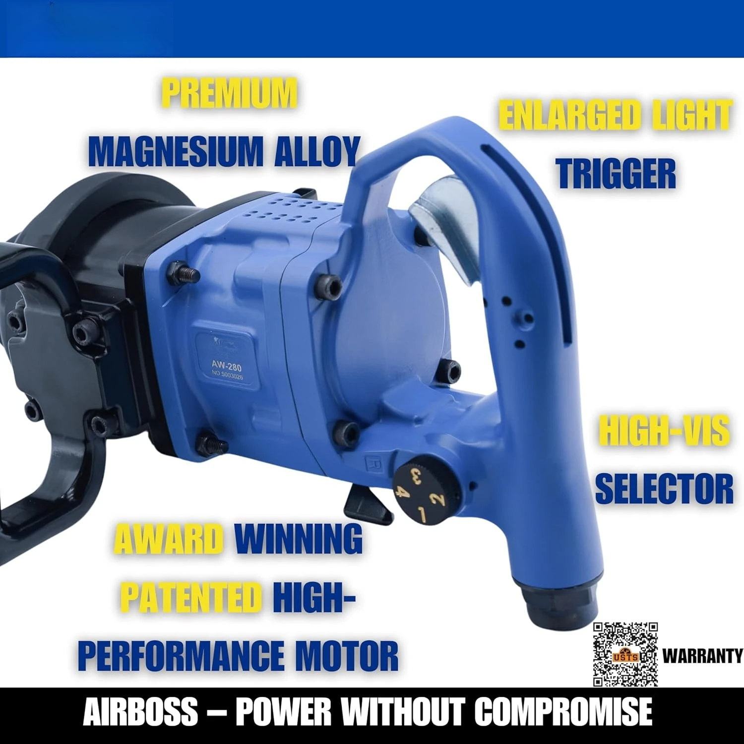 1 "16LBS جائزة ألمانيا الأمريكية الفائزة مفتاح ربط تأثير الهواء خفيف الوزن 6" رمح 2200 قدم رطل الجوز تمثال نصفي عزم الدوران يزن 16.1 رطل · رائجة البيع #4