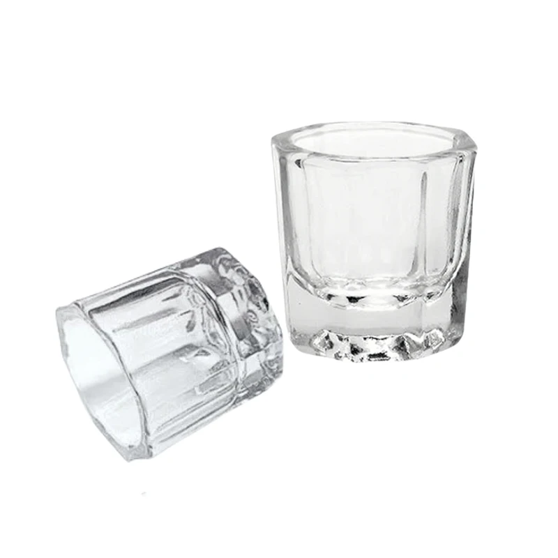 Dental Mixing Bowls Glass Dish Octagonal Reconcile Cups Dentistry Liquid Powder Holder Container Dentist Tool Lab Equipment