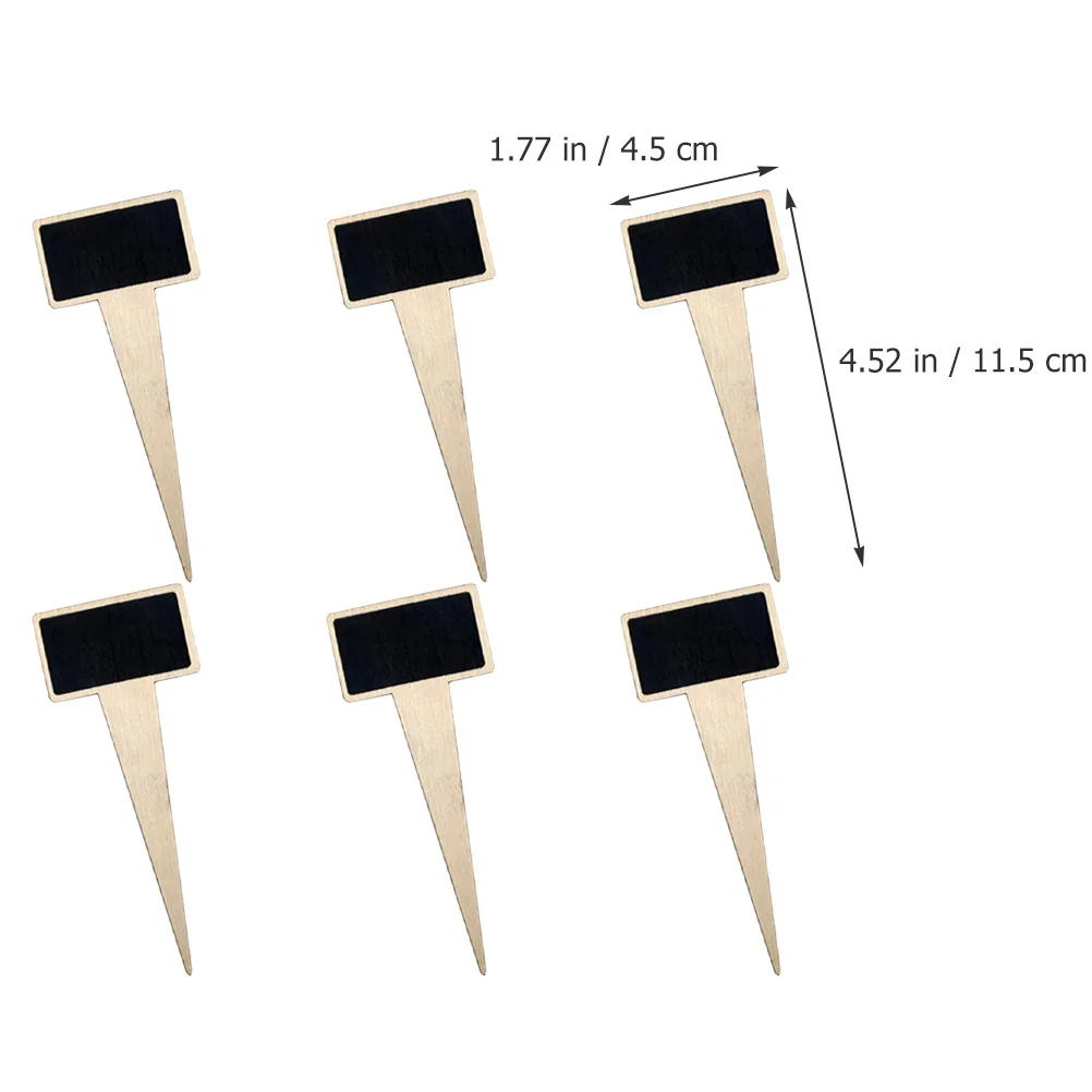

6pcs Wooden Chalkboard Labels Small Garden Blackboards For Plant Pot Decorations Message Board Signs Chalkboard Picks