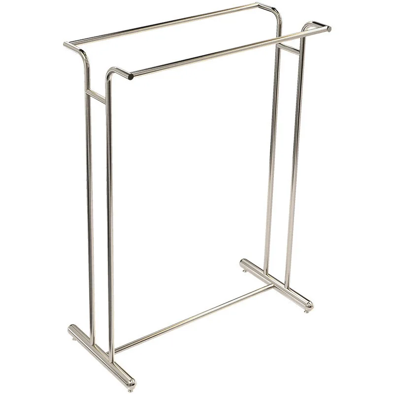 Custom. Zhongdao Shelf Women's Clothing Store Parallel Bars Floor-Standing Rack Stainless Steel Clothing Middle Display Rack Han