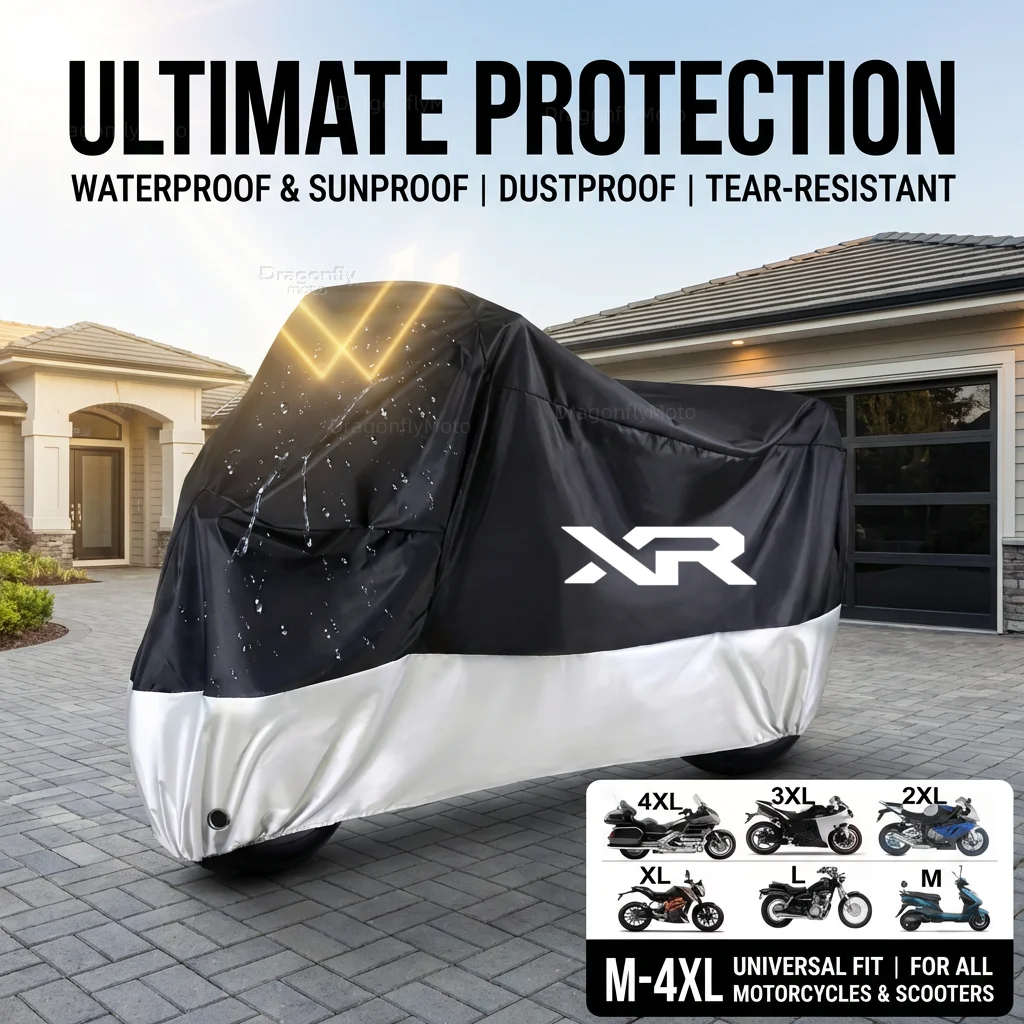 

For Honda XR230MOTARD XR 230 250 400 125 2005-2012 All Season Motorcycle Cover Silver Black Waterproof Dustproof UV Protection