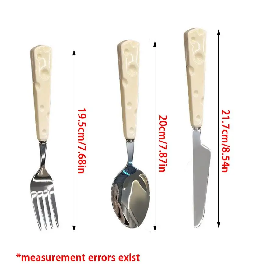 Stainless Steel Cutlery, Metal Dinner Knife Fork Spoon, Stylish Tableware for Steak, Pasta, Dessert, Restaurant Table Layout XJM
