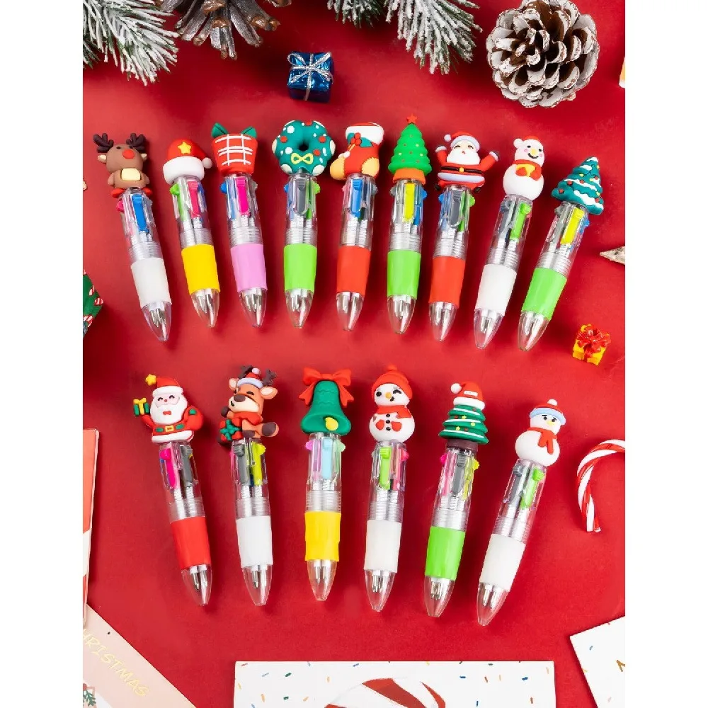 2 Pack Mini 4-in-1 Color Ballpoint Pens, Multicolor Retractable Ball Pen Compact Portable Writing Pens, 0.7mm Smooth Ink Multi-Color Pen for School Office Home Daily Stationery Supplies