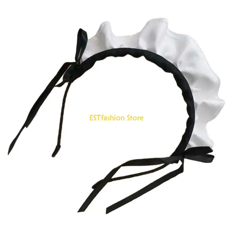 

Y5GC Maid Headpieces Ruffle Maid Headsd