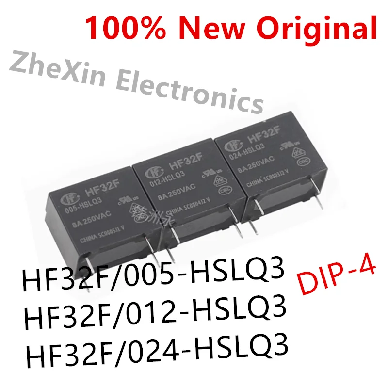 10PCS/Lot   HF32F/005-HSLQ3、HF32F/012-HSLQ3、HF32F/024-HSLQ3  New original power relay  HF32F-005-HSLQ3、HF32F-012-HSLQ3、HF32F-024