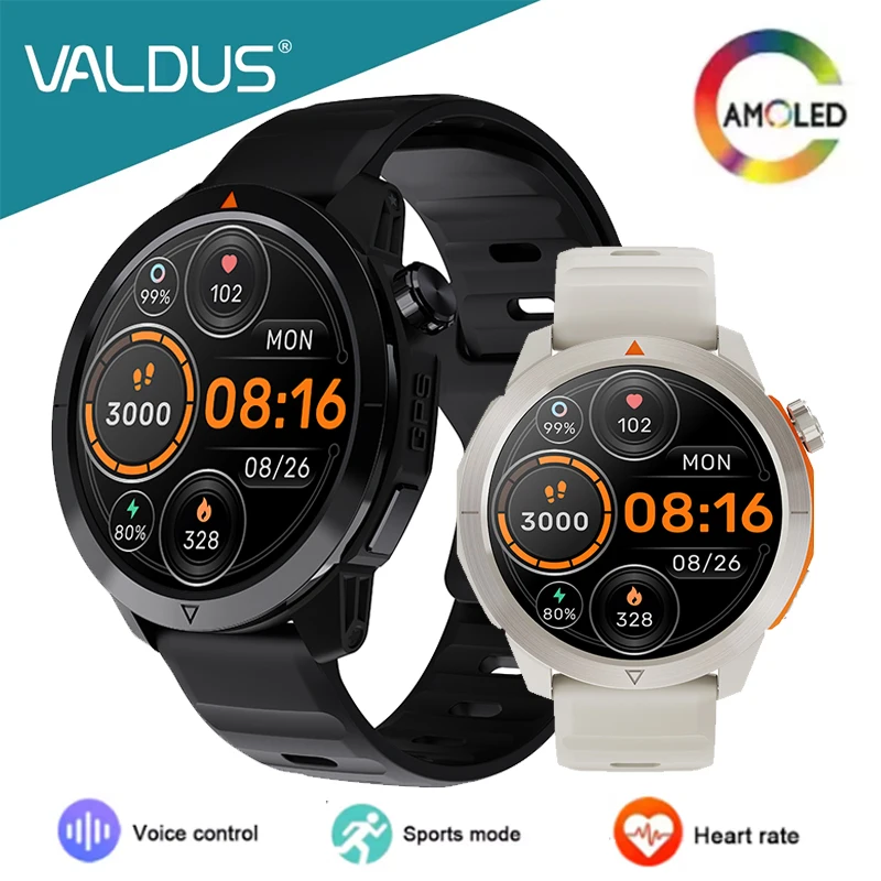 

VALDUS 2025 VG47 Pro GPS Смарт-часы для мужчин и женщин, 1,43 дюйма, AMOLED, длительный срок службы батареи, водонепроницаемые спортивные компасы, BT Call, умные часы