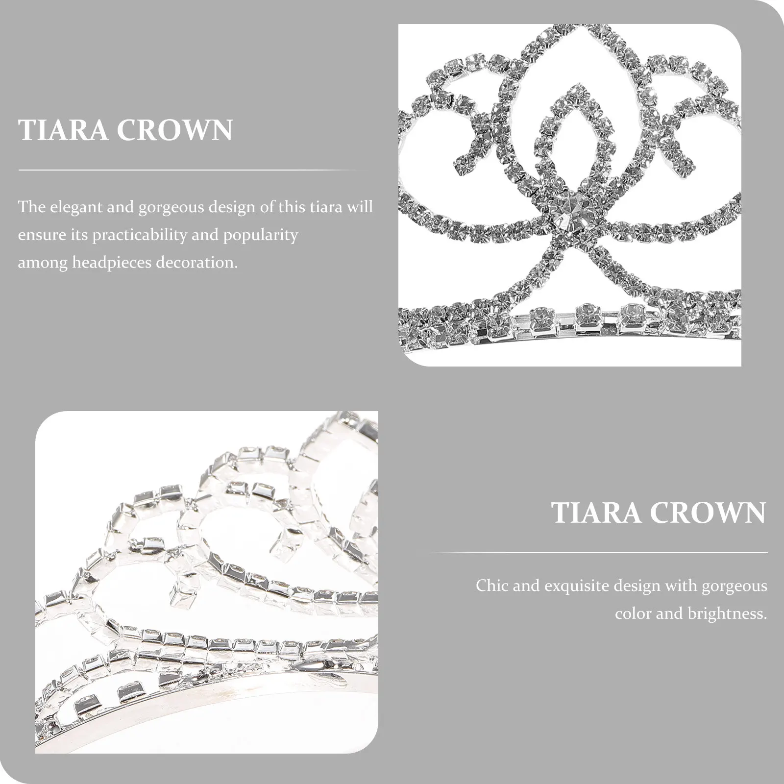 Crystal Rhinestone Bridal Tiara Crown Red Silver Side Comb Glittering Jewelry Decoration for Wedding Engagement Prom Party