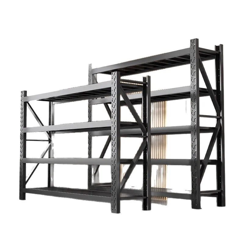 Warehouse shelves Shelf Multi-layer supermarket Snack storage rack Express goods rack Basement household heavy iron rack