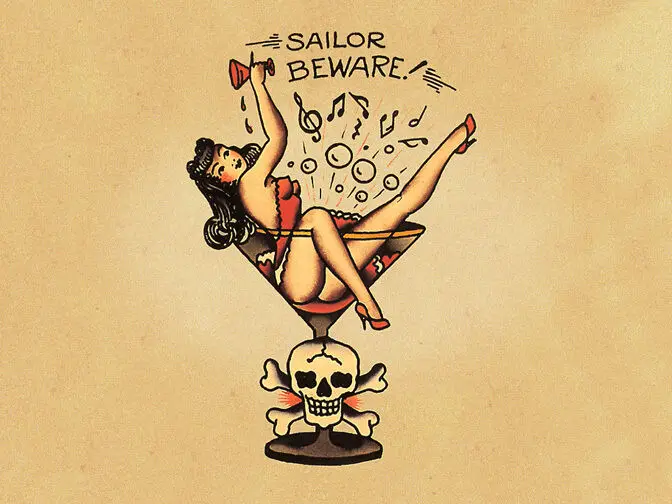 Sailor Jerry Tattoo Art Picture Print Silk Poster Home Wall Decor
