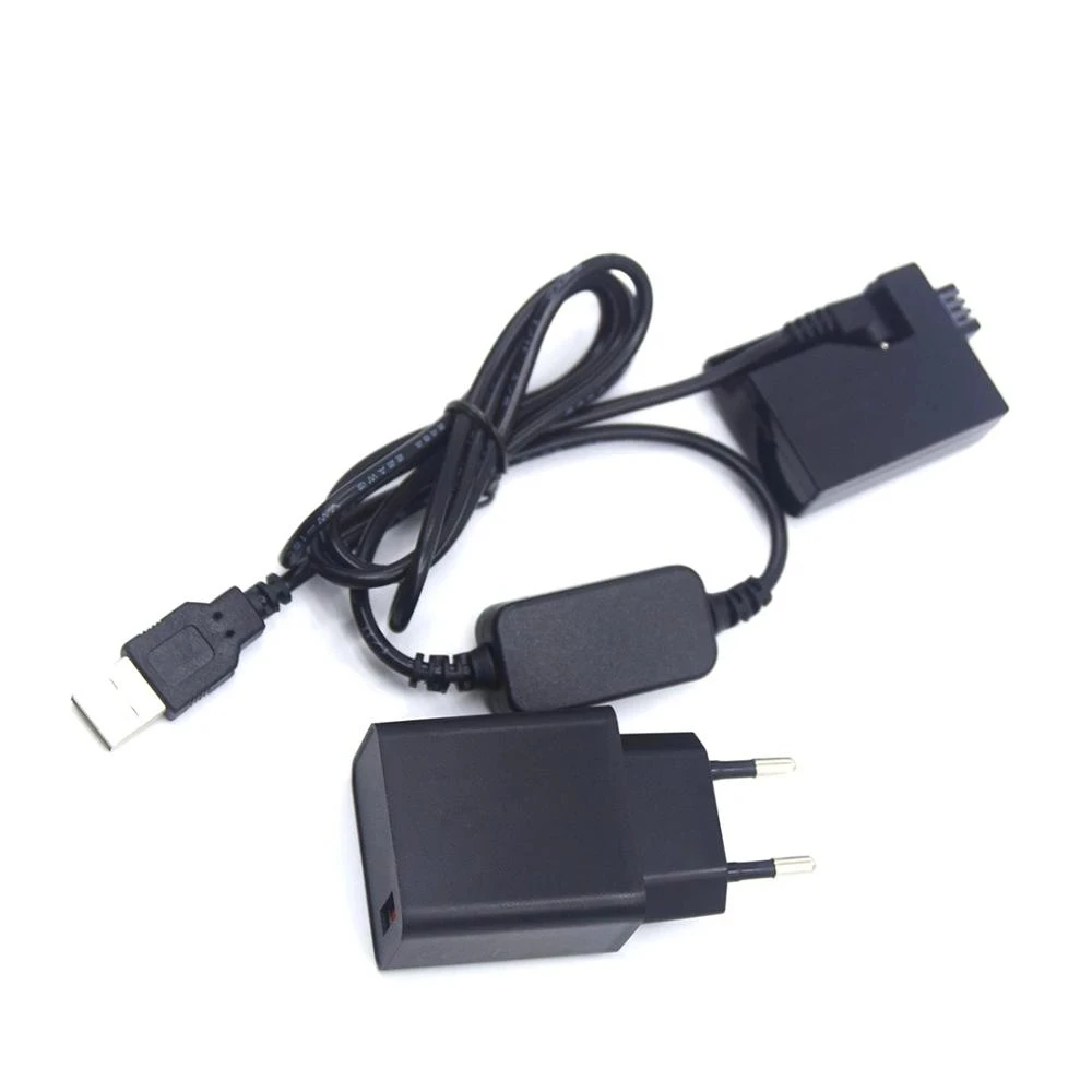 DR-E5 DC Couremplaçant LP-E5 DUNIBattery + Adaptateur ACK-E5 USB Power Bank Câble + Chargeur Rapide Pour IL EOS 450D 500D 1000D XS XSi T1i