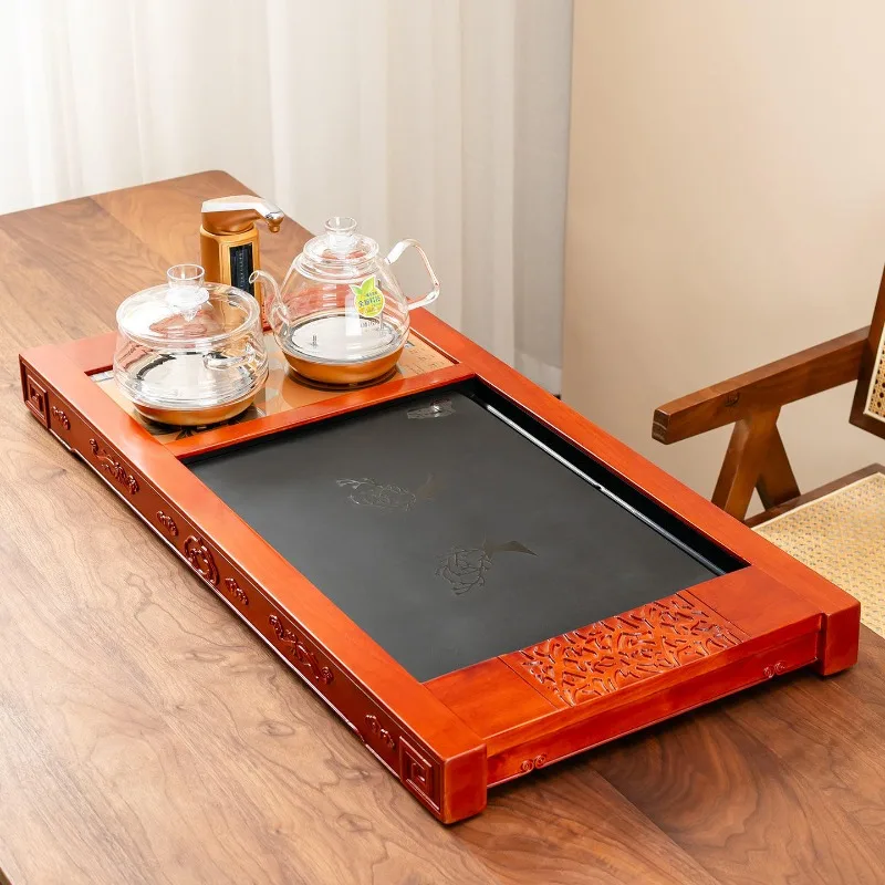 Office household high-end rosewood tea tray integrated automatic kettle, complete set of electrical appliances