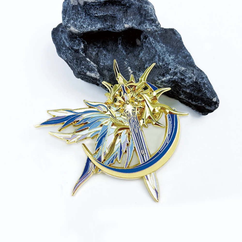 Game Honkai: Star Rail Phainon Qinchen Khaslana Cosplay Badge Metal Brooch Costume Decoration Lapel Pins Unisex Bag Accessories