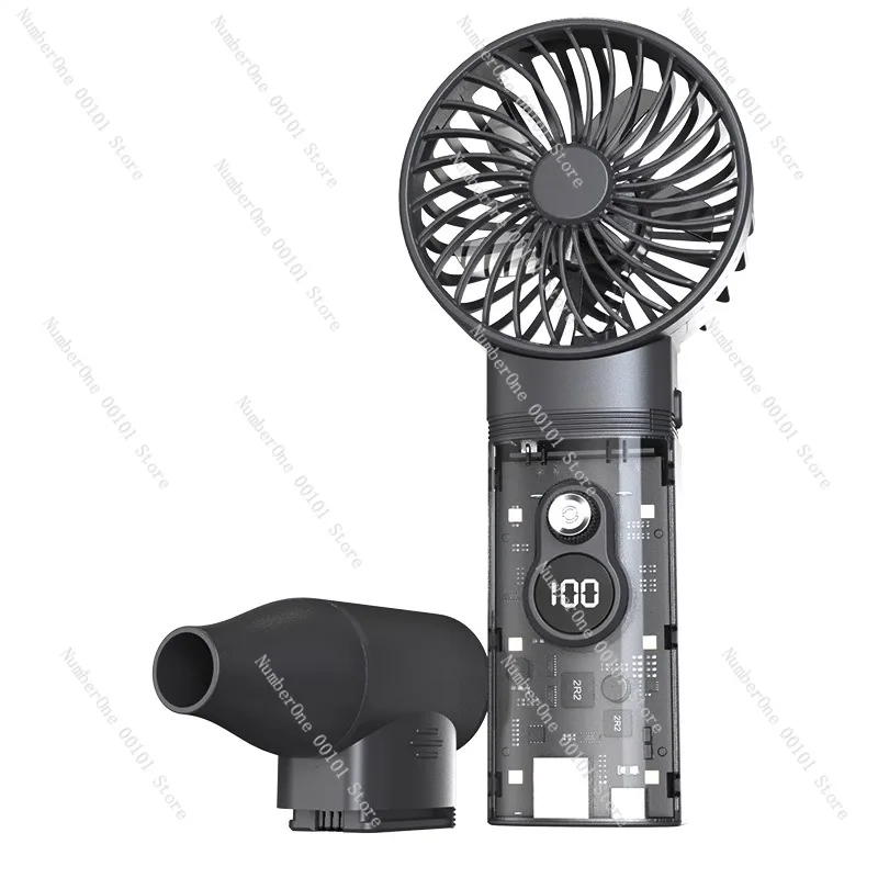 

Brushless Violent Fan Handheld Turbo Fan Double Head Switchable Battery Removable
