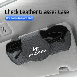 Car Sun Visor Storage Box Sunglasses Clip  For Hyundai Genesis N-LINE I10 I20 I30 I40 IX20 IX35 Kona Getz