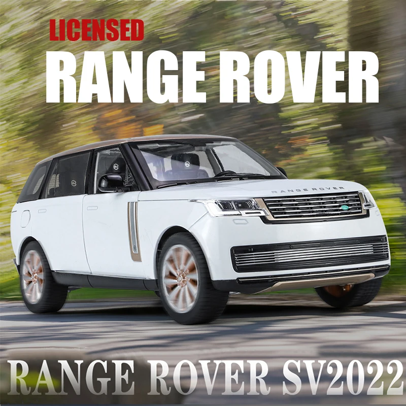 Large 1:18 Scale Range Rover SV2022 off Road Alloy Diecast Metal Simulation Car Model Sound Light Boy Toy Kid Gift Ornament