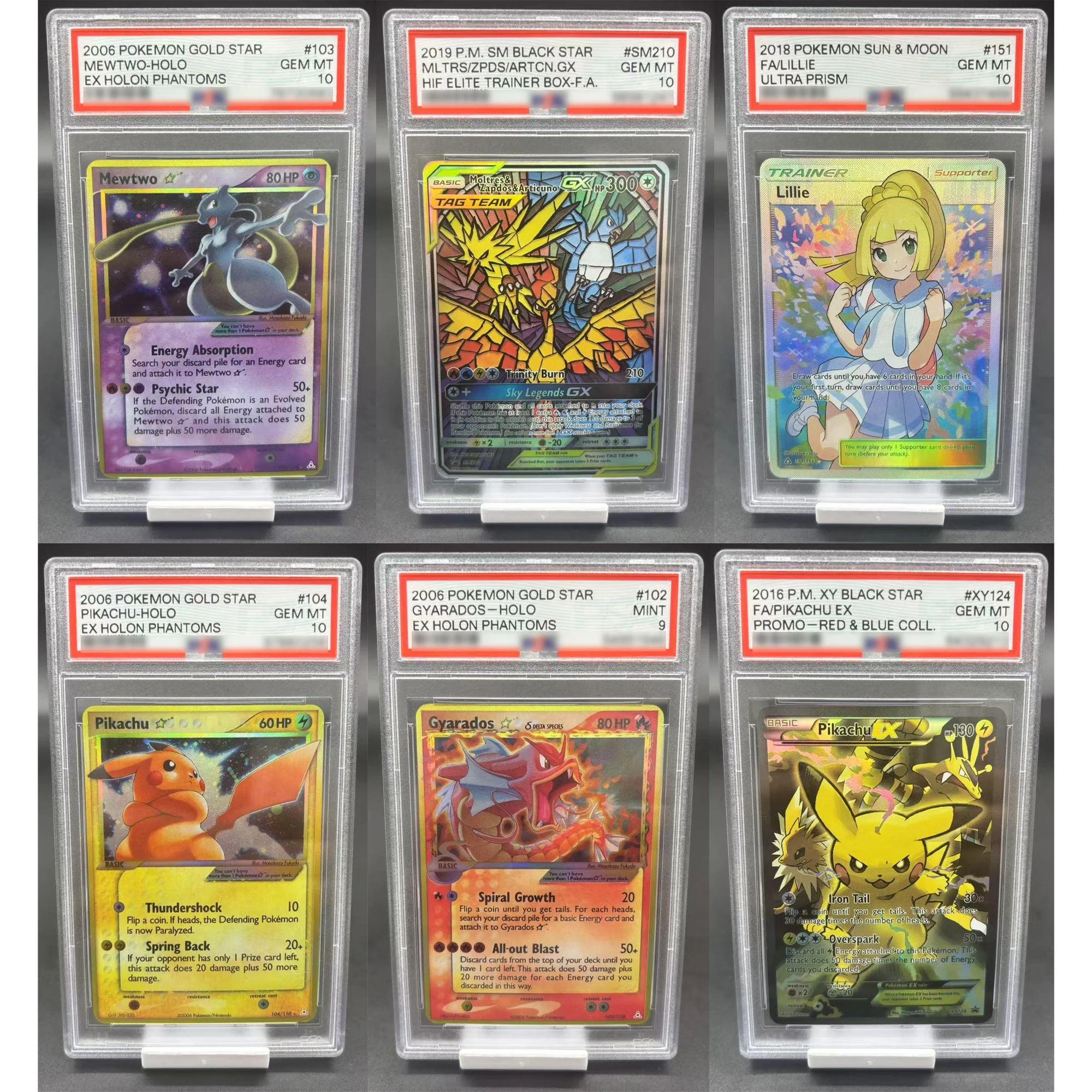 

PTCG Giratina Gyarados Mewtwo English Rating Card Lugia Copy Version Diy Self Made Classic Game Anime Collection Cards Gift Toys