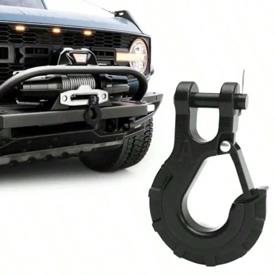 3/8 Winch Hook Heavy Duty Slip Hook With E-Coated Max 37478lbs Forged Steel Winch Hook For Trailer Transport Lift And Pull Black