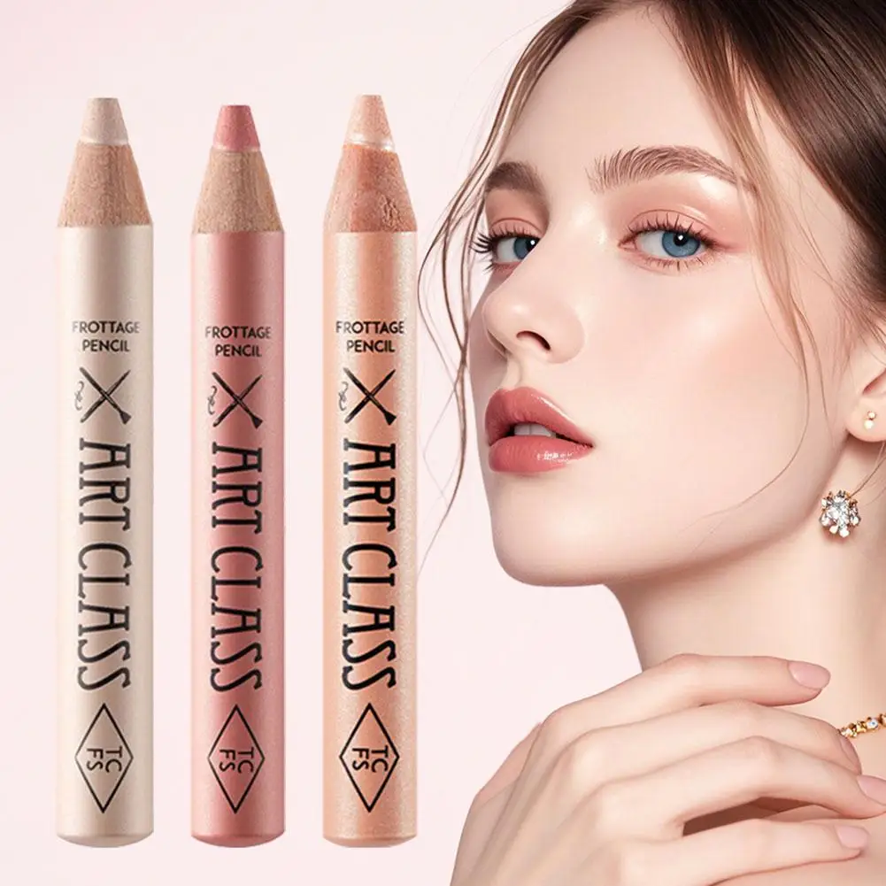 真珠光沢のあるシャンパン色のリーディングスリーピングペン多機能アイシャドウブライトニングアイスキン3D高光沢シルクワームペンメイクアップ