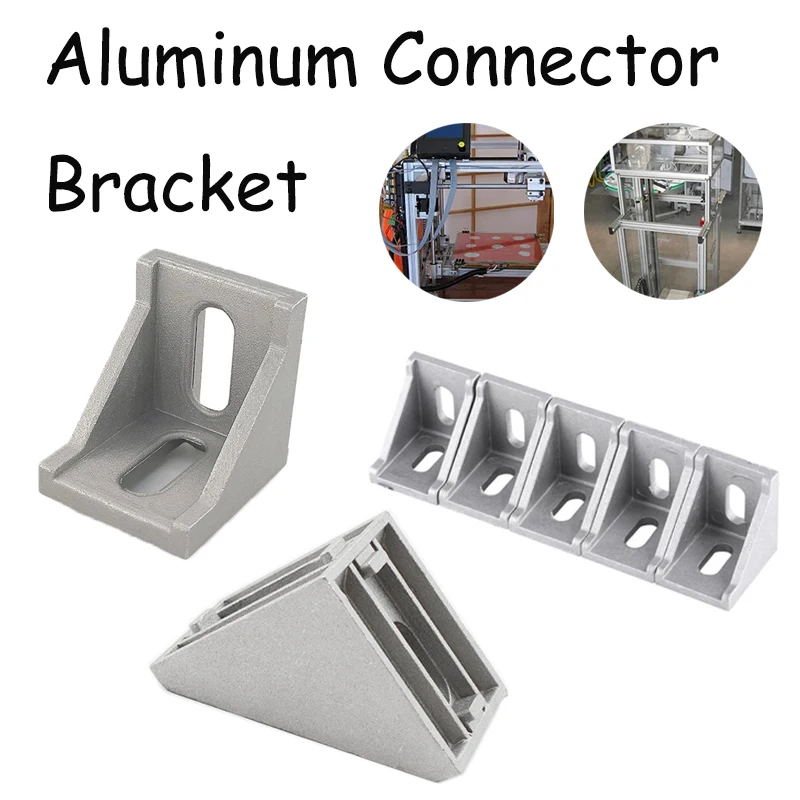 5/10pcs 2020 2028 3030 3060 4040 Cast Corner Fitting Angle  Connector Bracket Fastener for Aluminium Profile CNC Printer Parts
