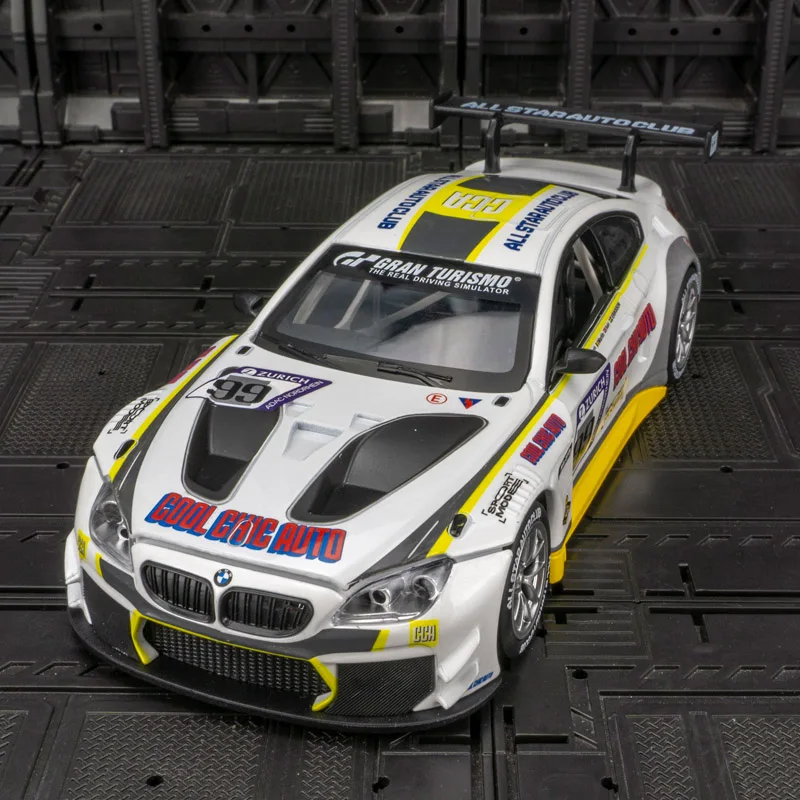 

CCA 1:24 BMW M6 GT3 модель автомобиля из сплава, коллекция украшений, дверей может открыть детские игрушки с богатыми деталями, тонкая работа
