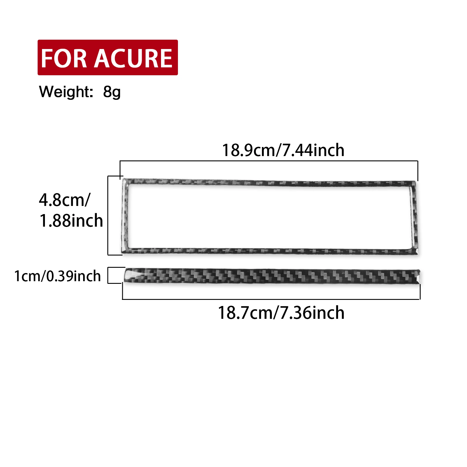 Per Acura Integra 1994-2001 in fibra di carbonio center storage frame Panel Trim Cover accessori interni per auto adesivi decorativi