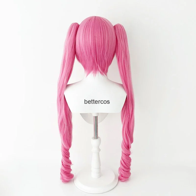 Anime Perona Cosplay Pruik 80 cm Lange Roze Krul Haar Stijl Perona Pruiken Hittebestendige Synthetisch Haar Partij Vrouw Pruiken pruik Cap