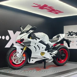 1:10 Ducati V4S BMW S1000RR Kawasaki H2R Die Cast Motorcycle Model Vehicle Collection Sound and Light Off Road Autocycle Toys