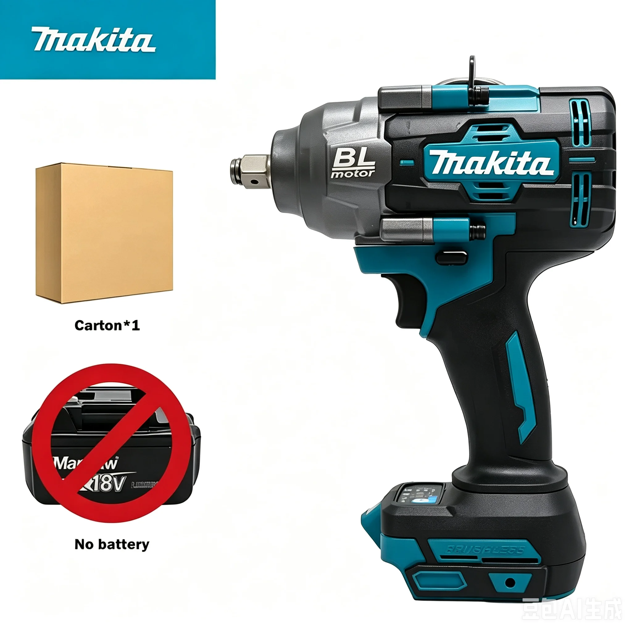 

NEW Makita DTW700 Brushless Electric Wrench High Torque 18V Cordless Drill Screwdriver Rechargeable Electric Tools Torque Wrench