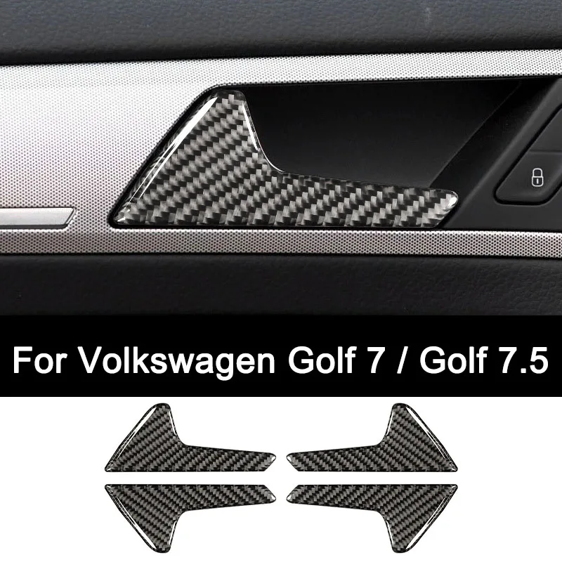 

For Volkswagen Golf Mk7 Mk7.5 (2012-2019) Premium Carbon Fiber Auto Door Switch Handle Cover Decorative Sticker Auto Accessories