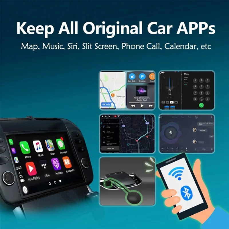 

【Superdeals】2 In 1 Wireless Carplay Adapter USB Dongle Wired Android Auto AI Box Car Media Player Adapter Bluetooth Auto Connect