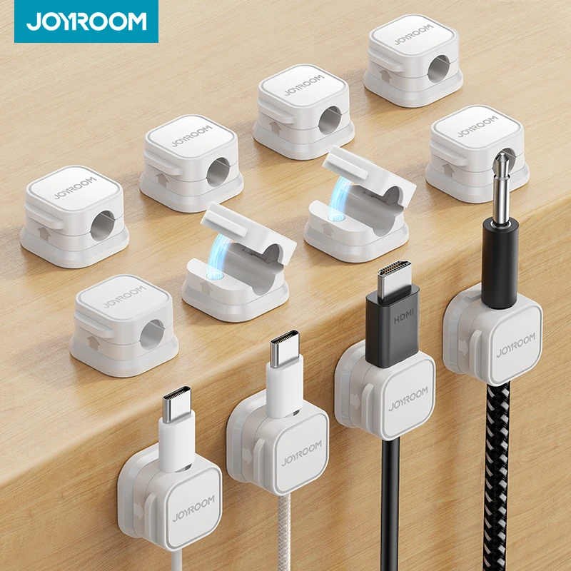 Joyroom Magnetic Adhesive Cable Organizer Cable Management For Car Clips Phone Electric Charging Cord Holder Desktop Cord Keeper