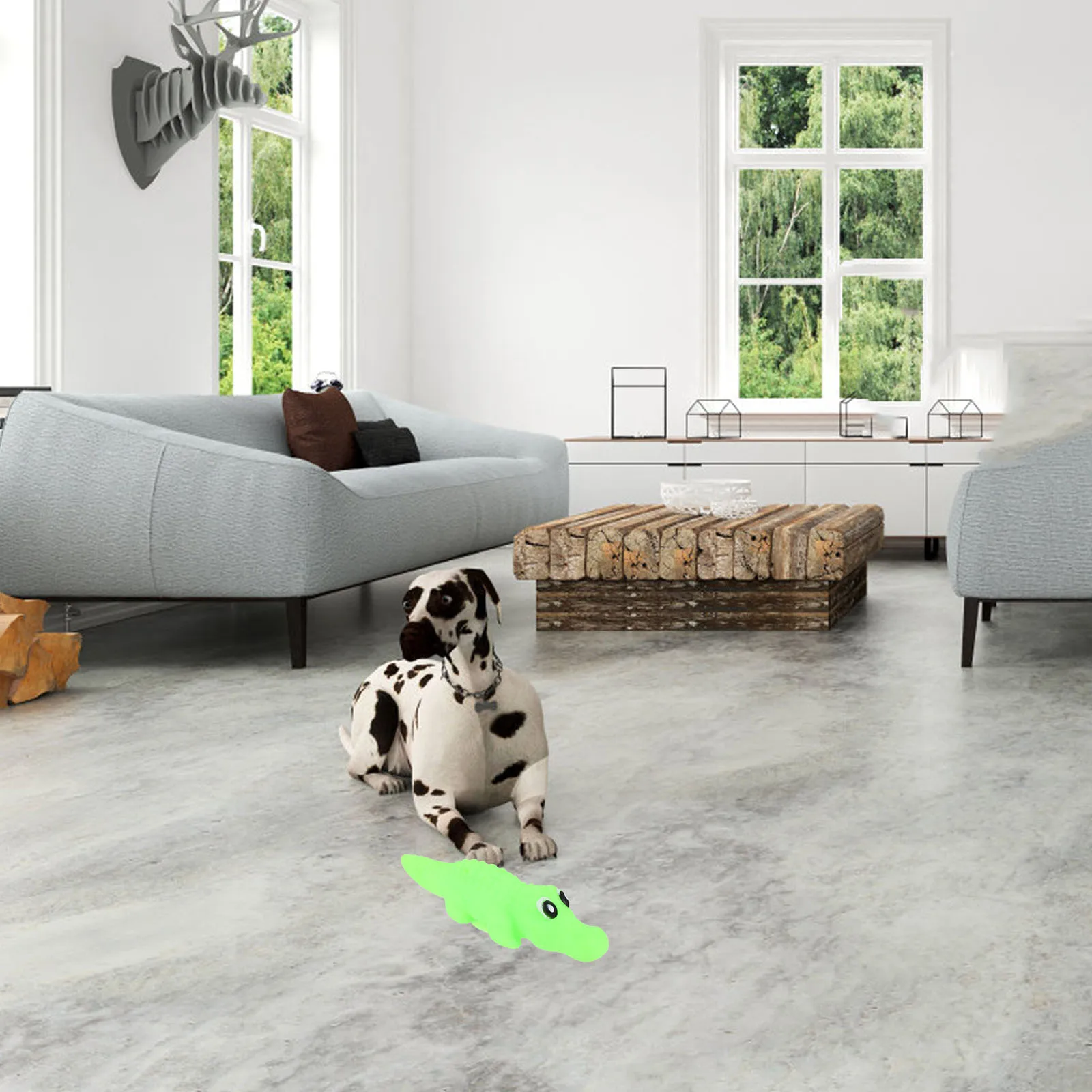 

Dog Squeaky Latex Chewing Plaything Soft Cartoon Shape Cleaner Interactive for Large Medium Small Dogs