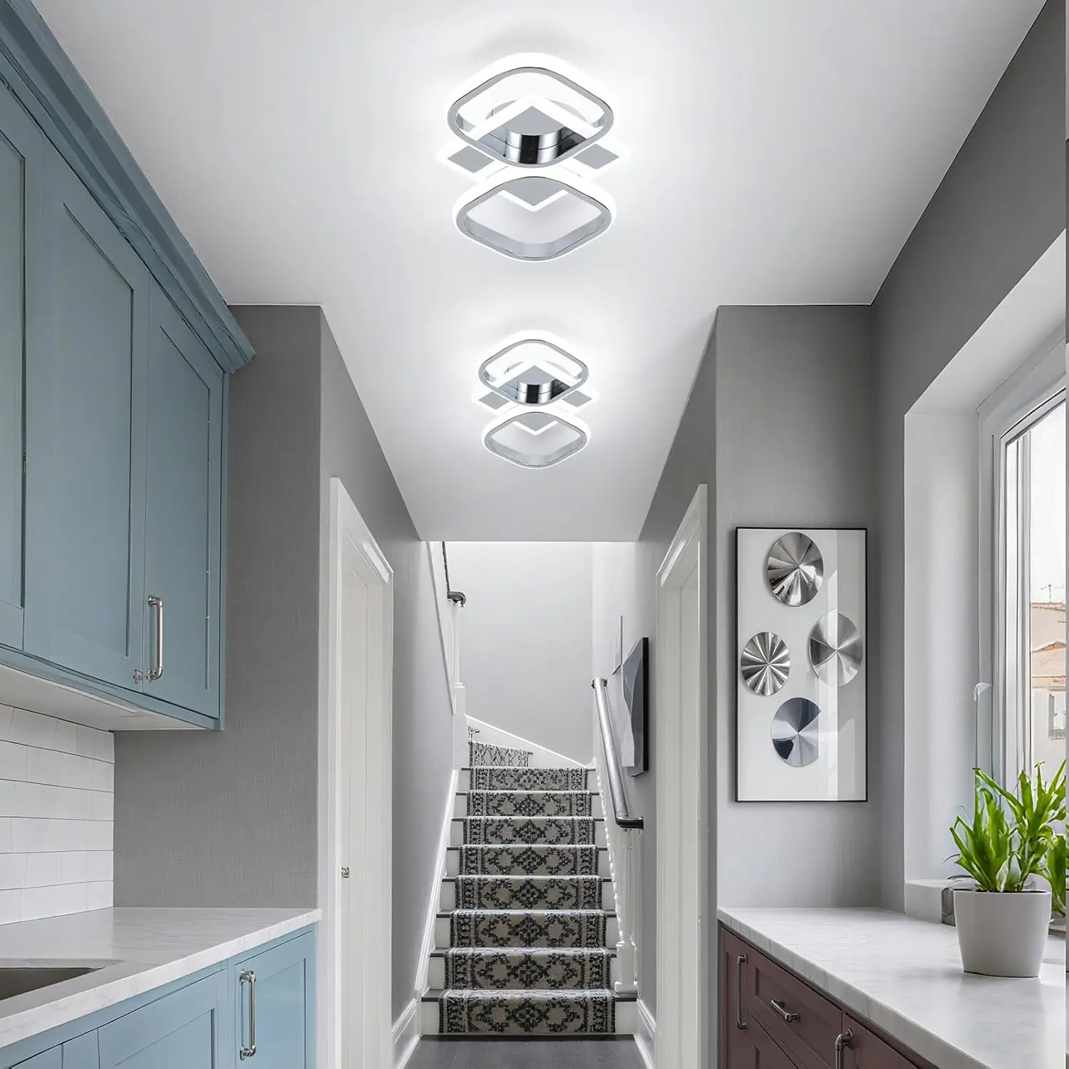 LED الممر أضواء السقف الحديثة الحد الأدنى مصابيح غرفة المعيشة لشرفة مدخل الدرج تركيبات ديكور المنزل Led بريق