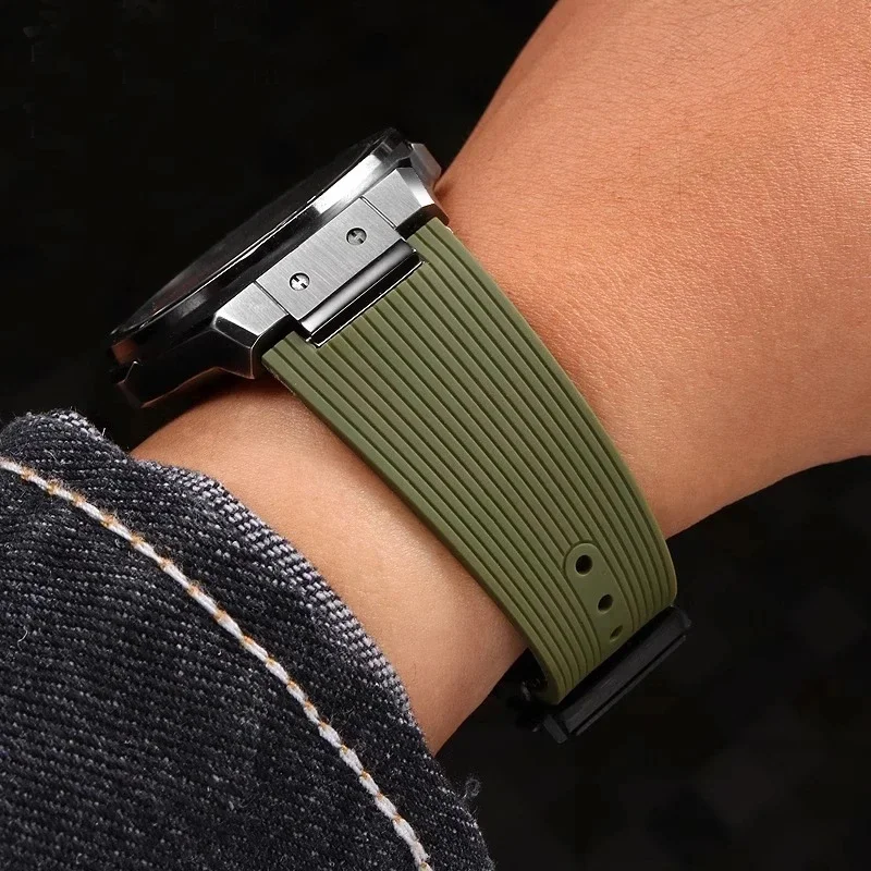 Rubber watchband For Bell&Ross rubber strap BR05 strap B&R INGRUMENTS silicone strap square watch BRX5 special bracelet 25X12mm