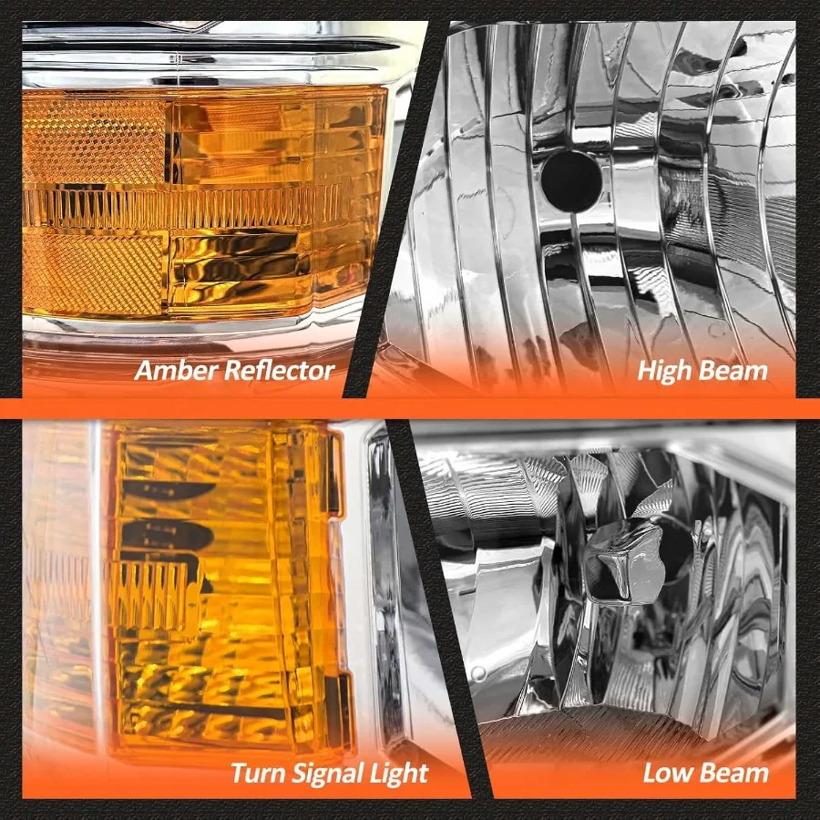 ل 20142015 تشيفي سيلفرادو 1500 لاقط المصابيح الأمامية الجمعية مصنع الهالوجين OE نمط كروم الإسكان استبدال سائق و Pas