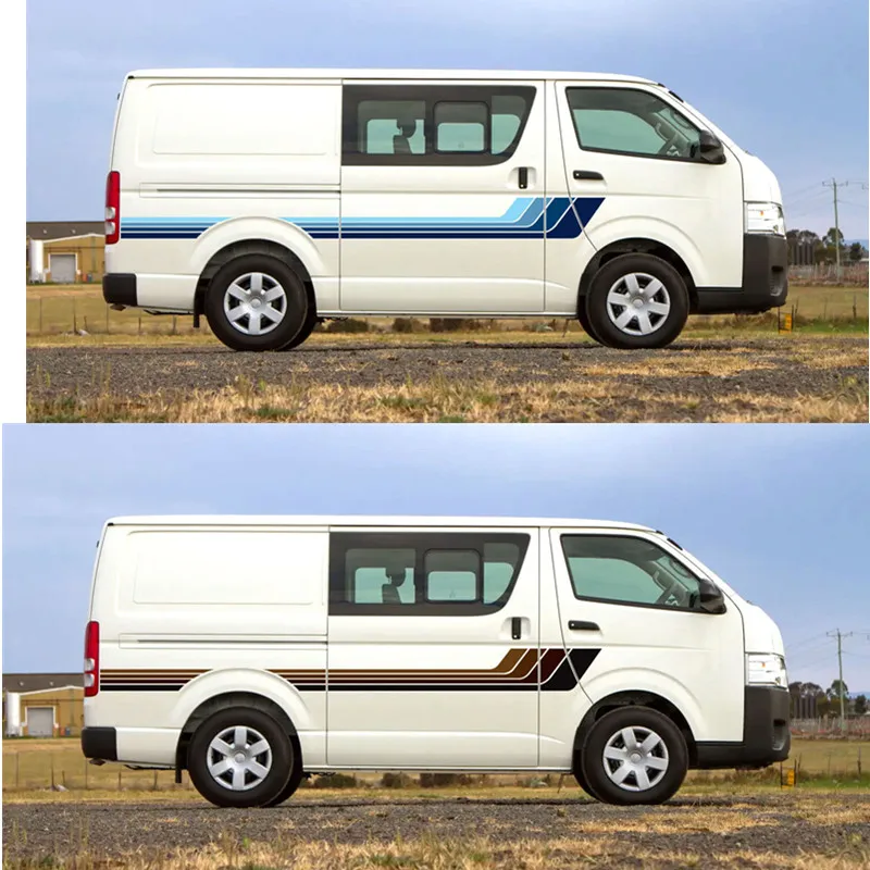 

For TOYOTA HIACE VAN H200 Car Stickers KINGSTON BODY STRIPE DECAL modification Fashion sports Vinyl decals